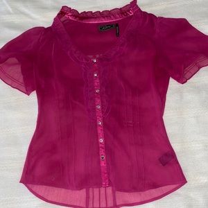 Guess pink blouse